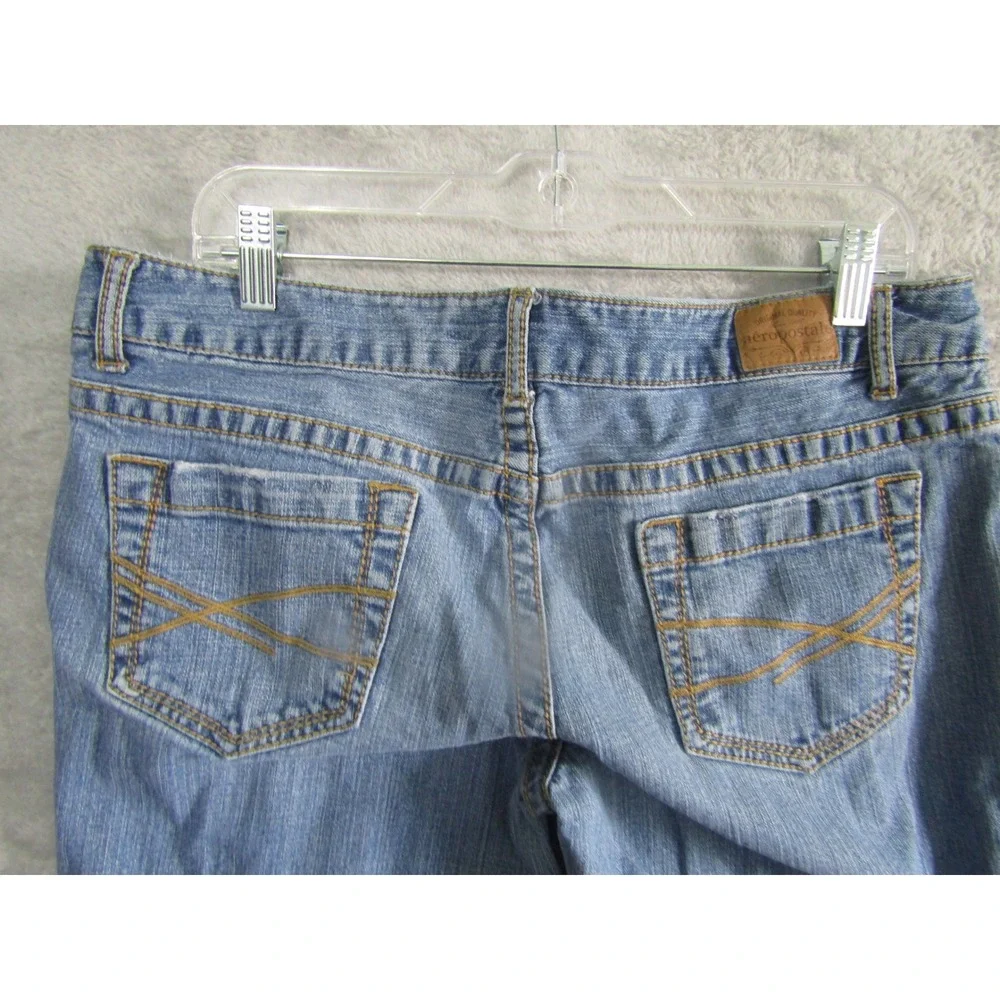 Aeropostale Bootcut Jeans Womens‎ Blue Excellent Low Rise Medium Wash